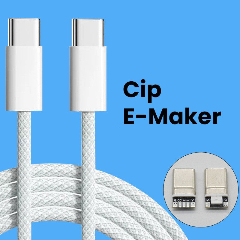 Cablu de Date si Incarcare Rapida USB Type-C la Type-C, Universal pentru Android si iOS, Interior 130 Fire Cupru, Invelis Nailon Impletit, 1 m, Alb