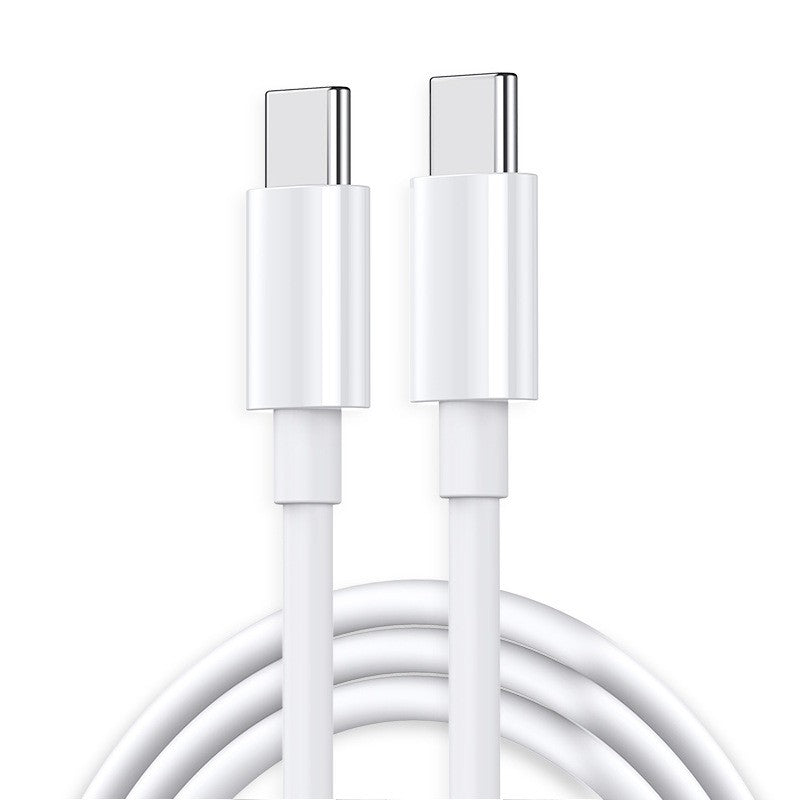 Cablu de Date si Incarcare Rapida USB-C la USB-C, Power Delivery 65W, 130 Fire Cupru, Compatibil iOS si Android, 2 m, Alb