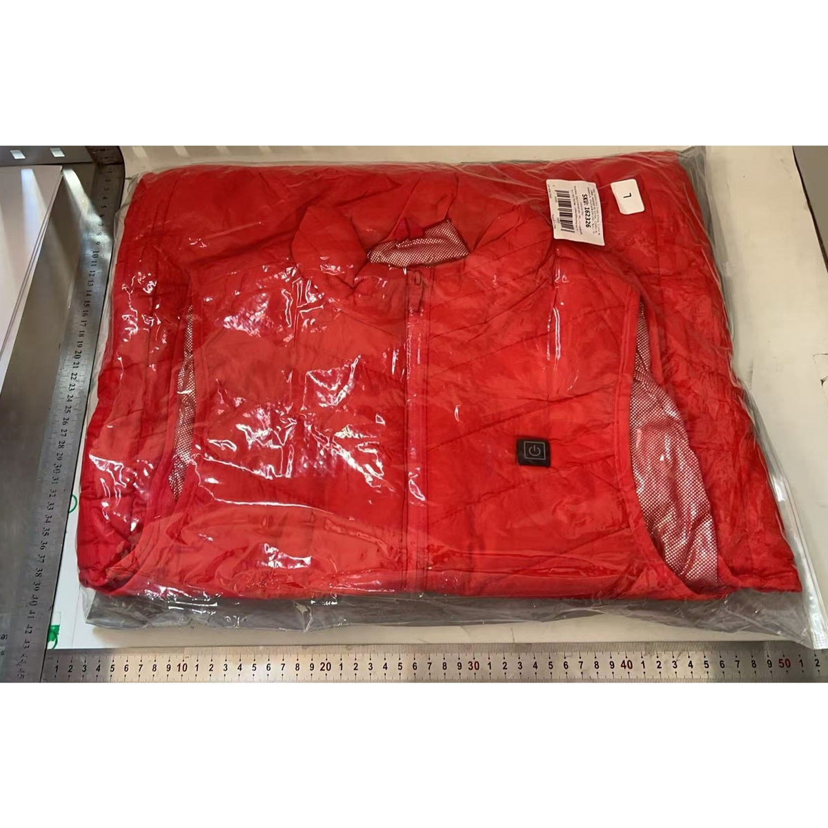 Vesta cu Incalzire USB, Unisex, 2 Zone de Incalzire prin Infrarosu, 3 Trepte de Temperatura, Umplutura Bumbac si Poliester, Rosu, Marime L, 45-58 kg