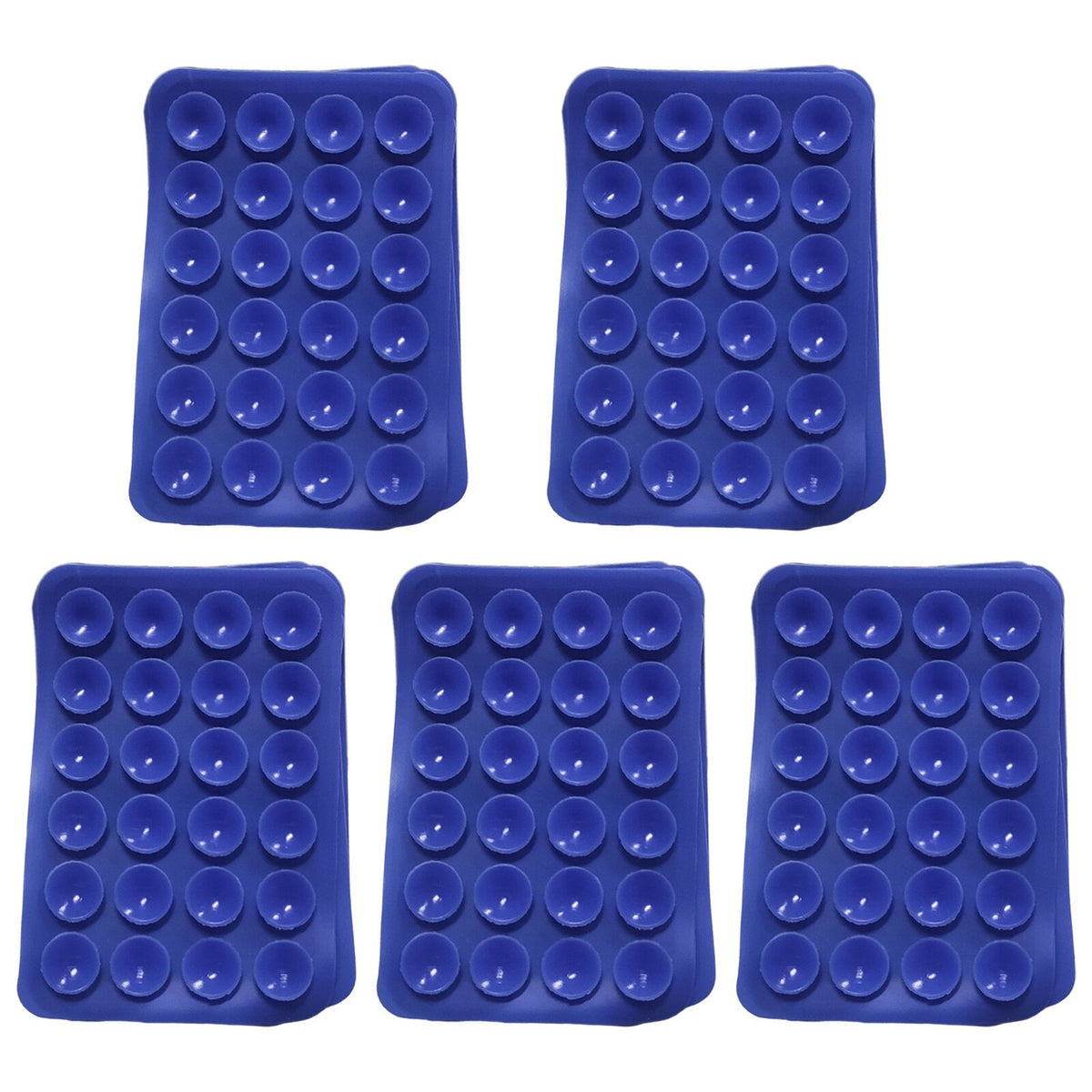 Suport Telefon Universal cu 24 Ventuze, Suport Adeziv pentru Tableta si Selfie, Silicon, 8 x 5.5 x 1 cm, Albastru