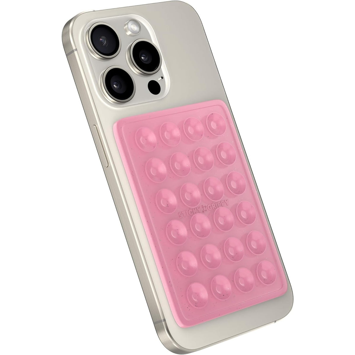 Suport Telefon si Tableta cu 24 Ventuze, Suport Auto si Selfie din Silicon pentru Tik-Tok, Universal, 8 x 5.5 cm, Roz