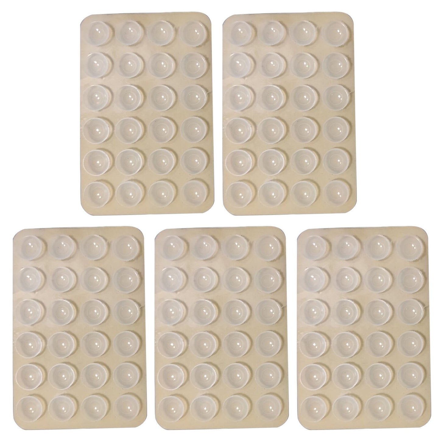 Suport Adeziv Universal pentru Telefon si Tableta, cu 24 Ventuze pentru Selfie si TikTok, din Silicon Ecologic, 8 x 5.5 x 1 cm, Transparent