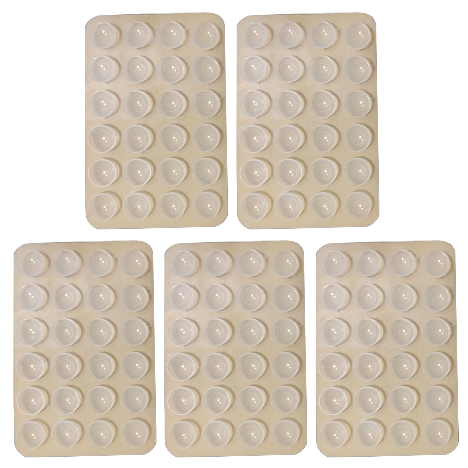 Suport Adeziv Universal pentru Telefon si Tableta, cu 24 Ventuze pentru Selfie si TikTok, din Silicon Ecologic, 8 x 5.5 x 1 cm, Transparent
