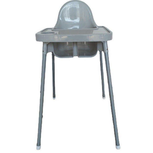 Scaun de Masă pentru Bebeluși și Copii, Tavă Detașabilă și Centură de Siguranță, Structură Anti-Răsturnare, Plastic și Metal, 6-36 Luni, 63 x 57 x 85 cm, Gri
