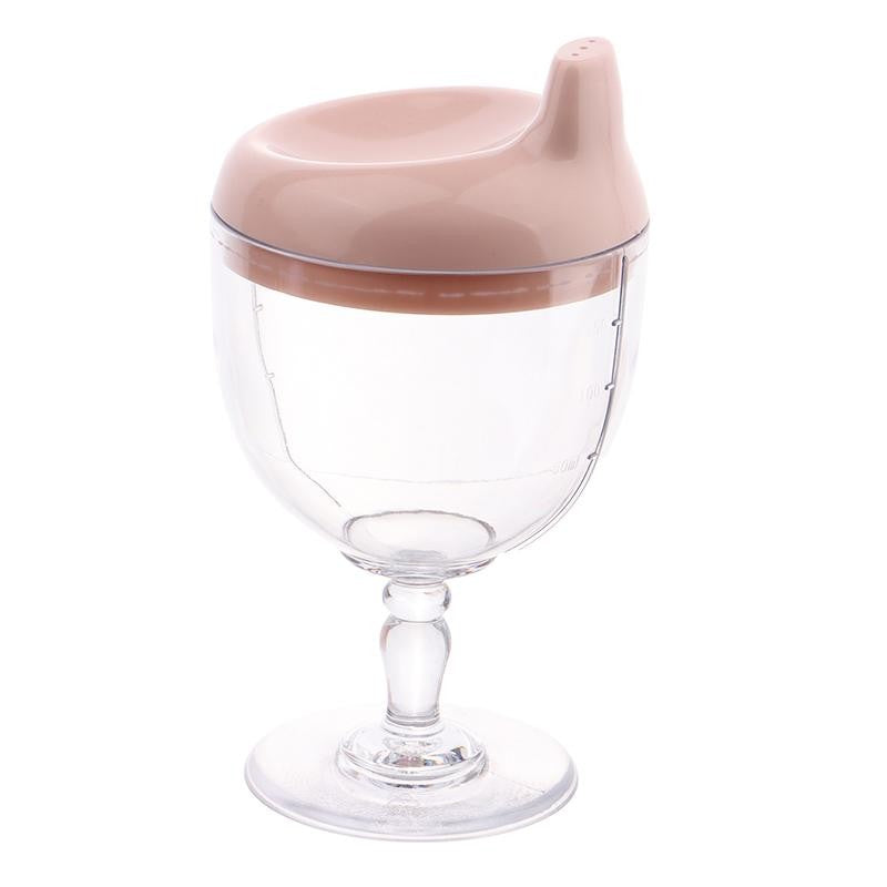 Pahar Antrenament pentru Copii, Cupa Tip Gobelet cu Cioc Antiscurgere, Plastic PC Rezistent la 120 Grade, Fara BPA, Gradatie 150 ml, Roz, +3 Ani