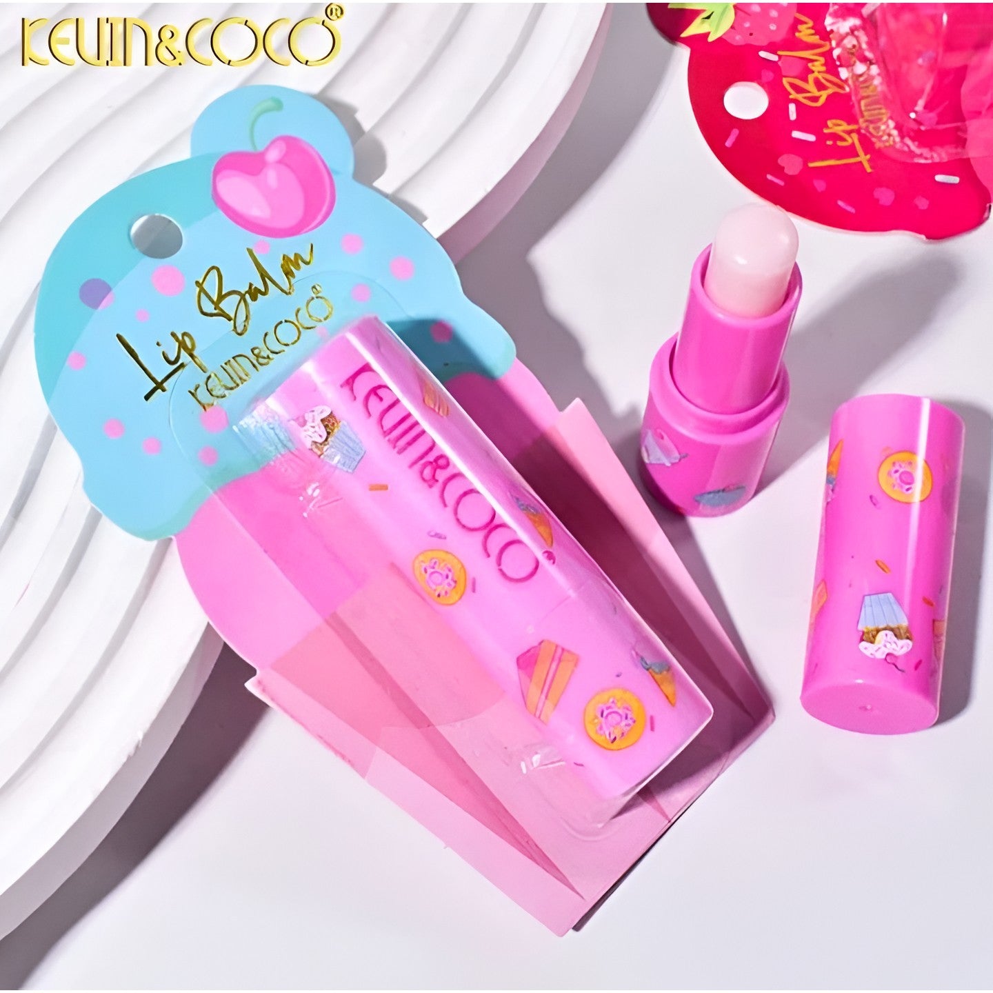 Kevin&Coco Balsam de Buze Hidratant Cookies, Textură Cremoasă și Catifelată, Formulă Cruelty-Free și Non-Toxică, 25.3 g, 13.5x7.5x2 cm, Albastru