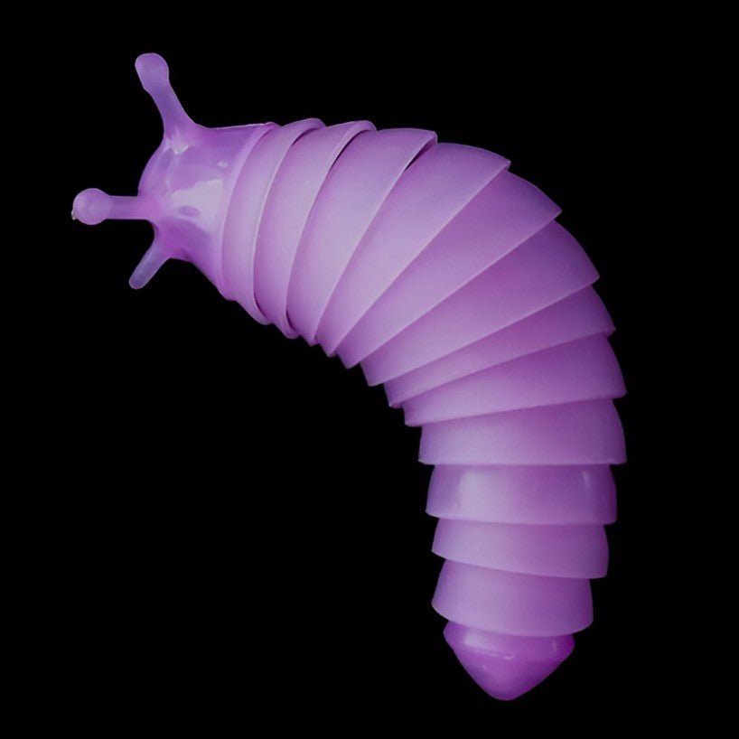 Jucarie Senzoriala Antistres, Omida Curcubeu Flexibila 360 Grade, Plastic Non-Toxic, 11 cm, Mov