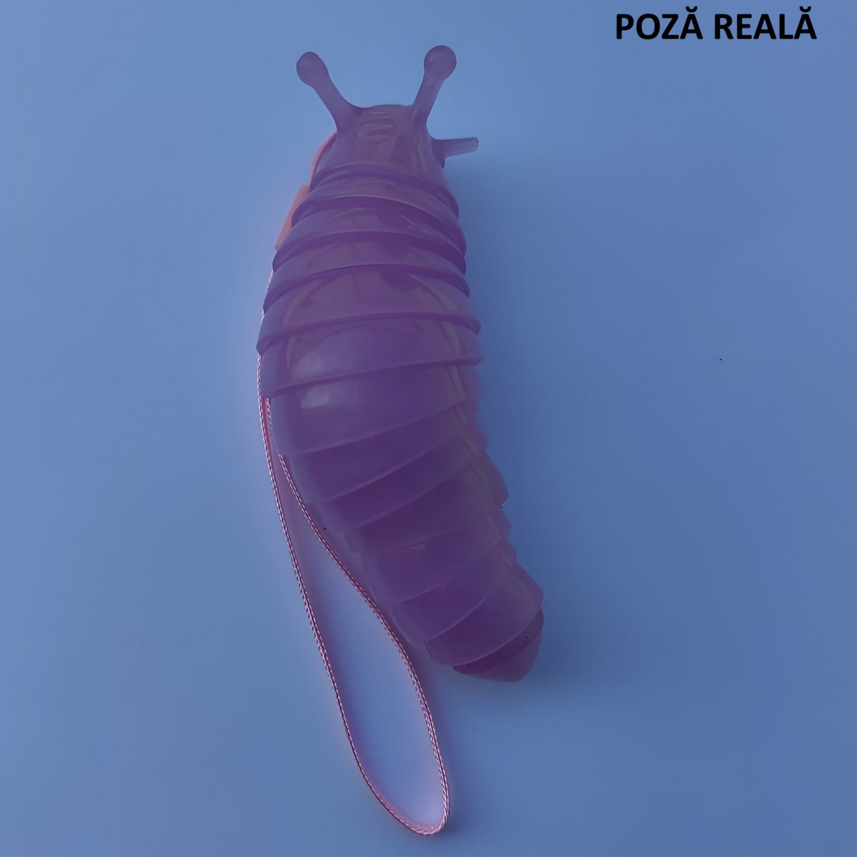 Jucarie Senzoriala Antistres, Omida Curcubeu Flexibila 360 Grade, Plastic Non-Toxic, 11 cm, Mov