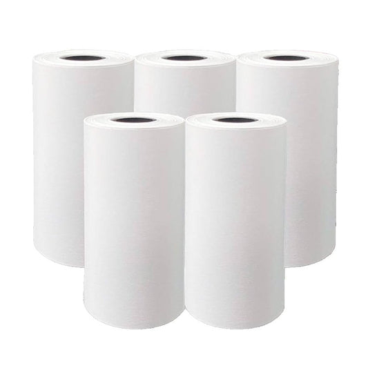 Set 5 Role Hartie Termica pentru Mini Imprimanta Foto Portabila, Hartie Imprimare Instant Calitate Superioara, Alb, 5 Bucati