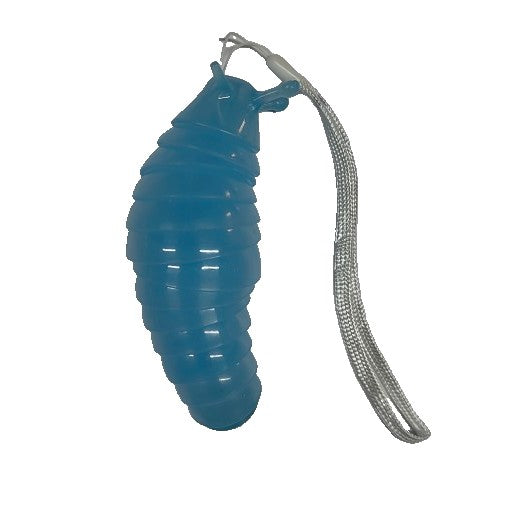 Jucarie Senzoriala Antistres, Fidget Toy Omida Flexibila, Tip Breloc, Plastic, 11 cm, Albastru Transparent