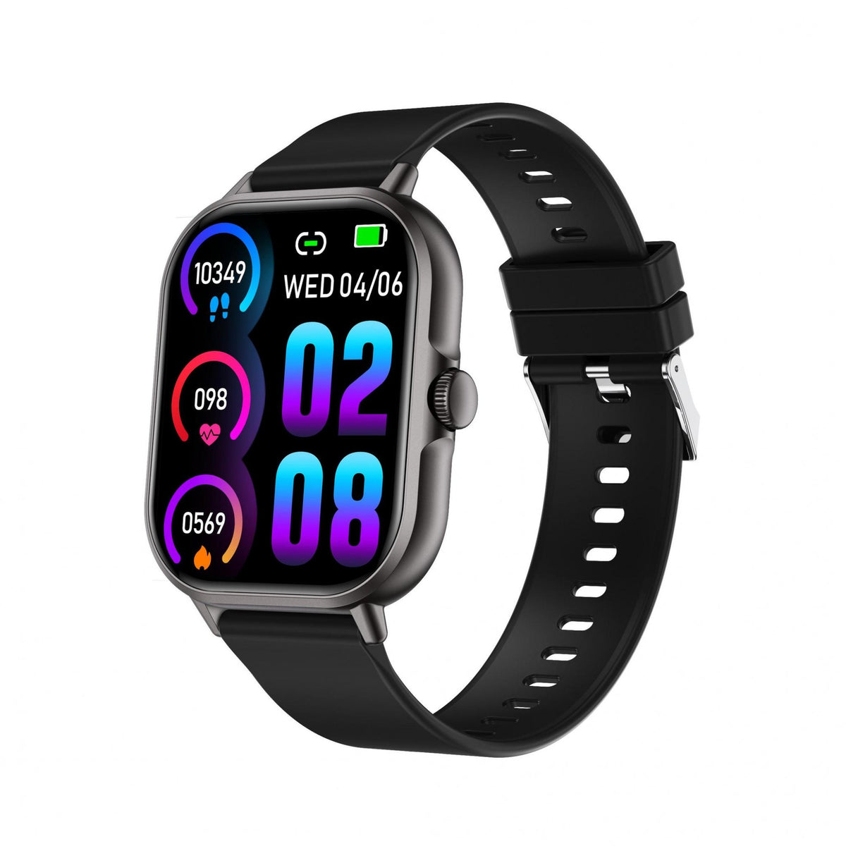 Ceas Smartwatch H15, Apeluri Bluetooth, Monitorizare Puls si Oxigen, Ecran 1.81 inch, Siri, Aliaj Zinc, Negru