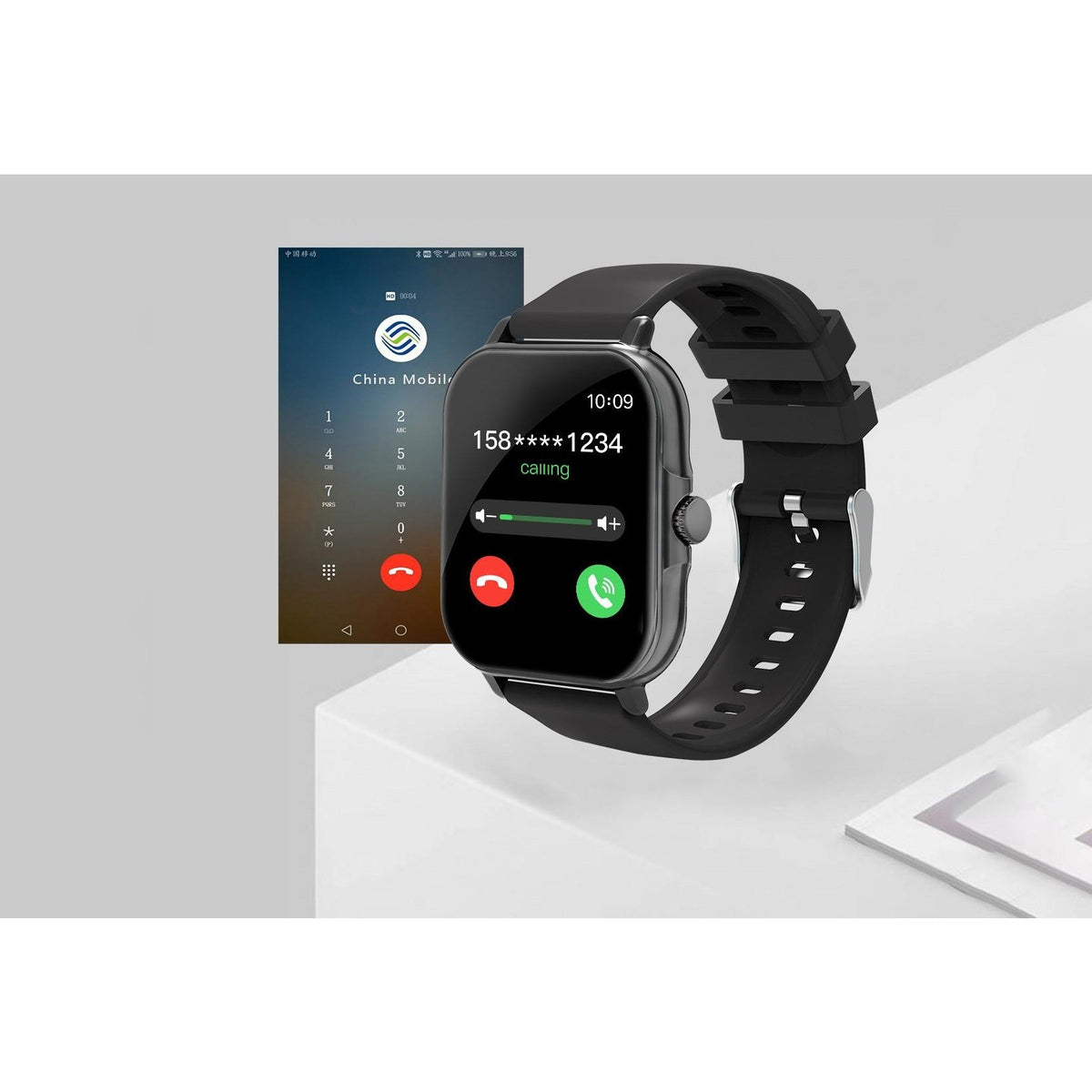Ceas Smartwatch H15, Apeluri Bluetooth, Monitorizare Puls si Oxigen, Ecran 1.81 inch, Siri, Aliaj Zinc, Negru