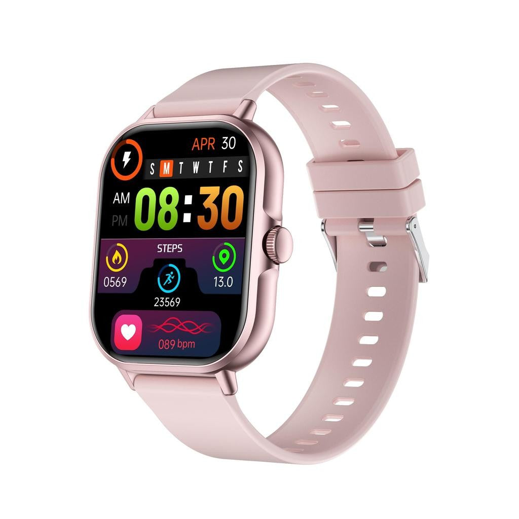 Ceas Smartwatch Ediția H15, Apeluri Bluetooth, Siri, Monitorizare Puls și Oxigen Sânge, Ecran 1.81 inch, Autonomie 7 Zile, Aliaj Zinc, Roz Auriu