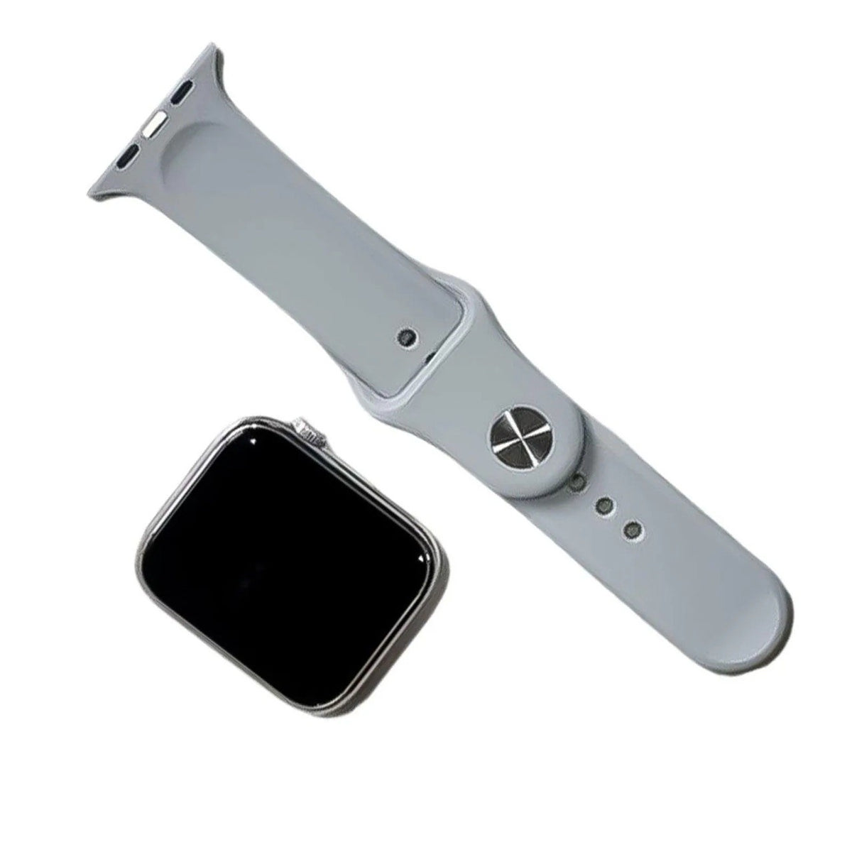 Ceas Smartwatch Editia 9, Apeluri Bluetooth, Incarcare Wireless, NFC, Puls, Ecran 2.01 inch, Curea Silicon, Gri