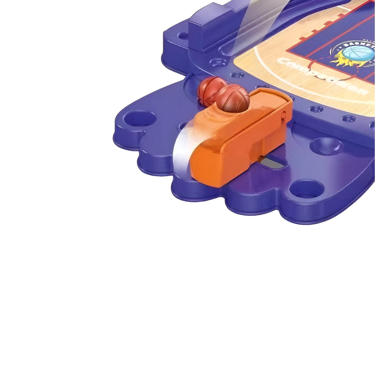 Joc De Masa Mini Baschet Interactiv Pentru Copii, Dezvoltare Abilitati Motorii Si Coordonare, Joc Competitiv Cu Mingi Incluse, Plastic, 25.5x19.5x13.5 cm, Mov