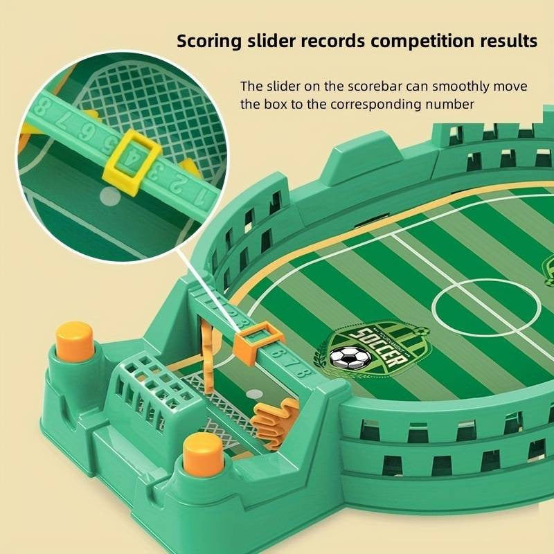 Joc Fotbal De Masa Interactiv Pentru Copii, Mini Masa De Fotbal Cu Tabela Scor Si 2 Mingi Incluse, Dezvoltare Abilitati Motrice, Plastic, 22.8x12x4 cm, Verde
