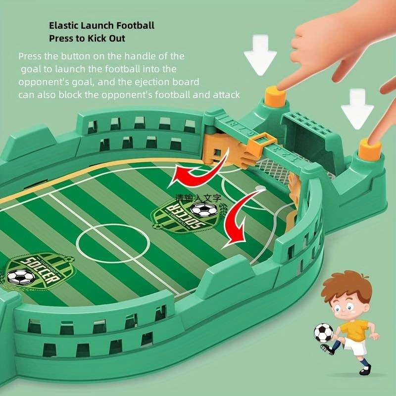 Joc Fotbal De Masa Interactiv Pentru Copii, Mini Masa De Fotbal Cu Tabela Scor Si 2 Mingi Incluse, Dezvoltare Abilitati Motrice, Plastic, 22.8x12x4 cm, Verde