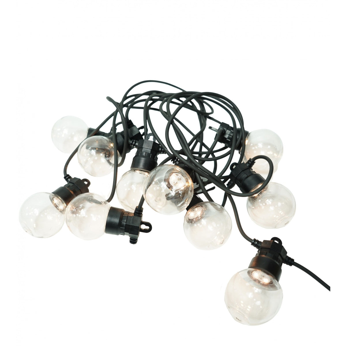Instalatie Craciun Solara Liniara, Ghirlanda Luminoasa cu 10 Bulbi LED Vintage, Invelis Anti-Inghet, Interior si Exterior, 5 M, Alb Cald