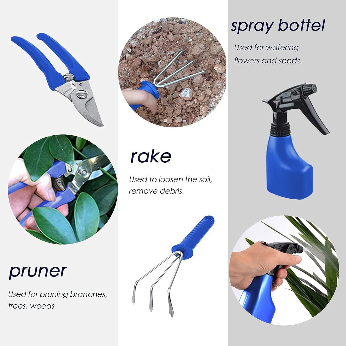 Set de Unelte de Gradina pentru Plantare si Intretinere, 10 Piese, Otel Inoxidabil si Manere Ergonomice, Cutie Depozitare Inclusa, 37x28x7 cm, Negru/Portocaliu