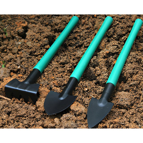 Set 12 Unelte de Gradina pentru Plantare si Ingrijire Plante, Otel A3 si Manere Ergonomice PP, Cutie Depozitare Inclusa, 38 x 29 cm, Verde Deschis