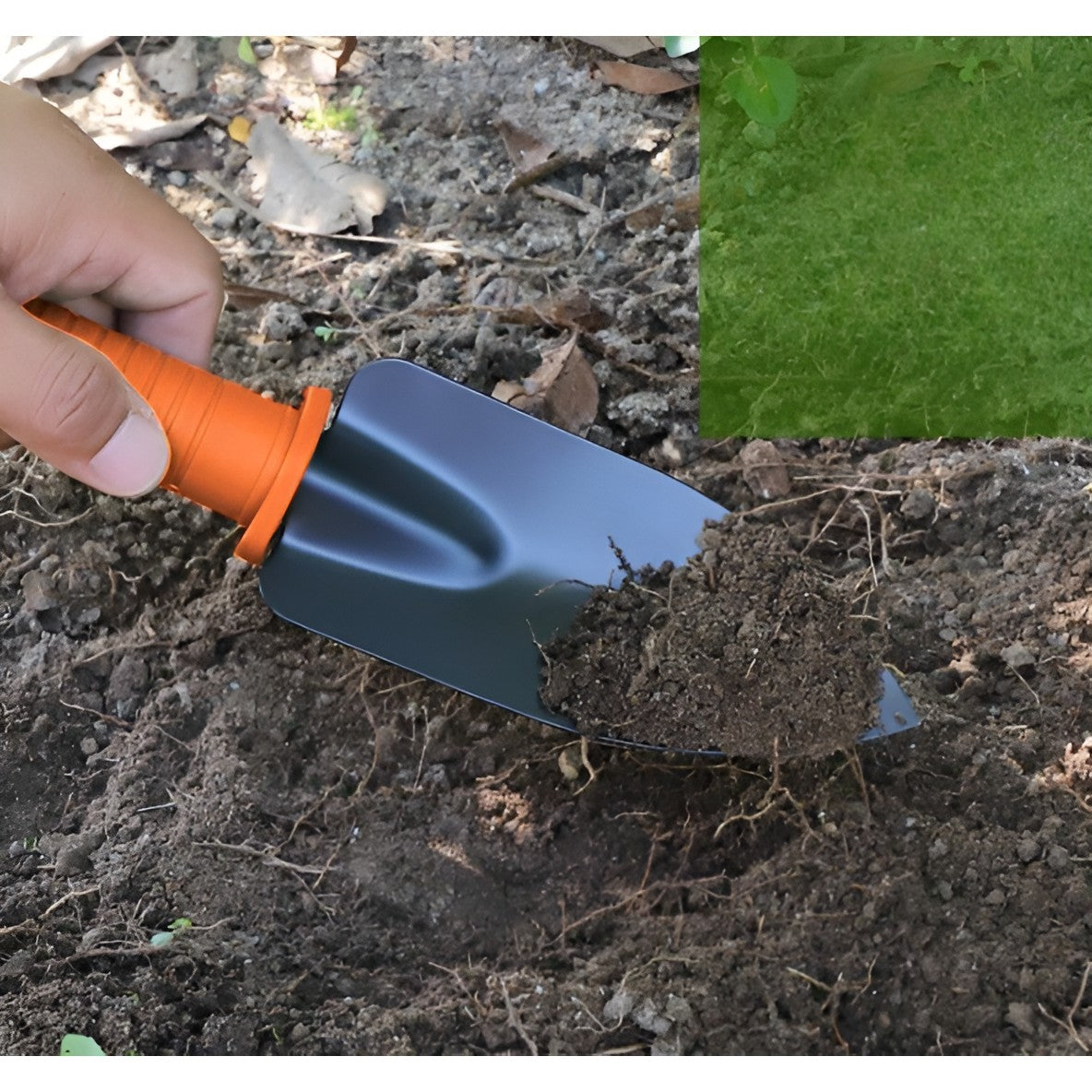 Set Unelte Gradinarit pentru Plantare si Ingrijire Plante, Manere Ergonomice, Otel si PVC, 12 Piese cu Cutie Depozitare, 37x28 cm, Portocaliu/Negru