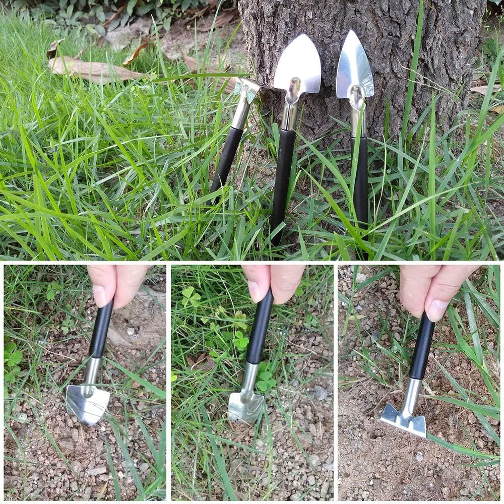 Set Unelte de Gradina pentru Plantare si Ingrijire Plante, Otel Inoxidabil si Manere Ergonomice, Cutie Depozitare Inclusa, 10 Piese, Negru/Portocaliu, 37x28x7 cm