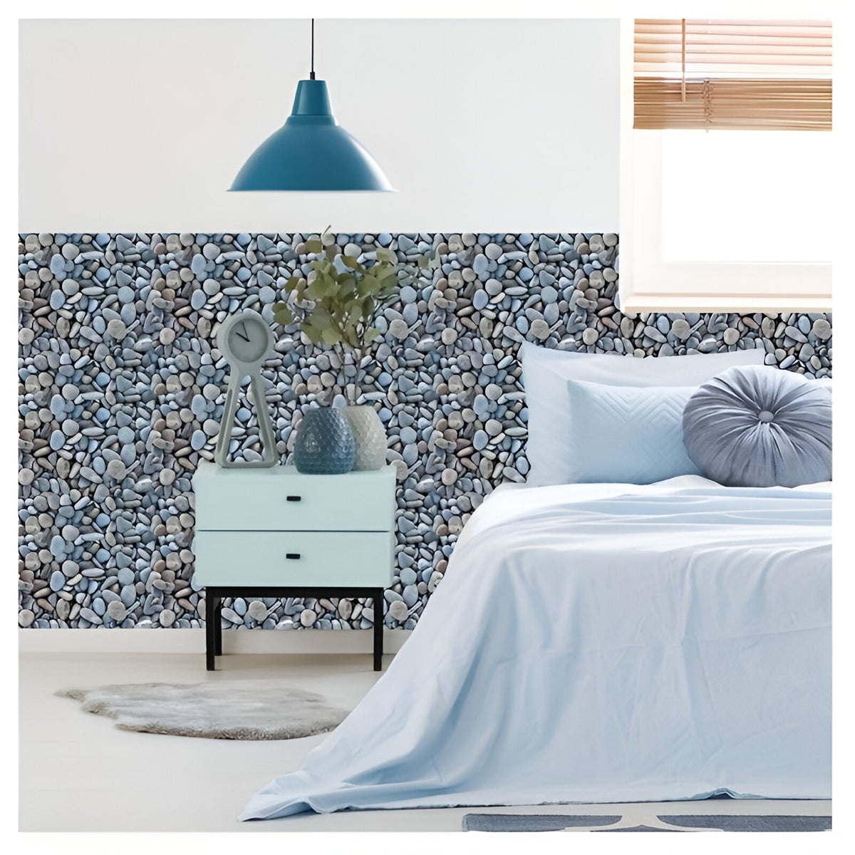 Set Tapet Autocolant 3D, Placi Autoadezive cu Aspect de Piatra Naturala, Panouri de Perete Impermeabile, Design Tridimensional, PVC, 30x30 cm, 10 Bucati, Gri