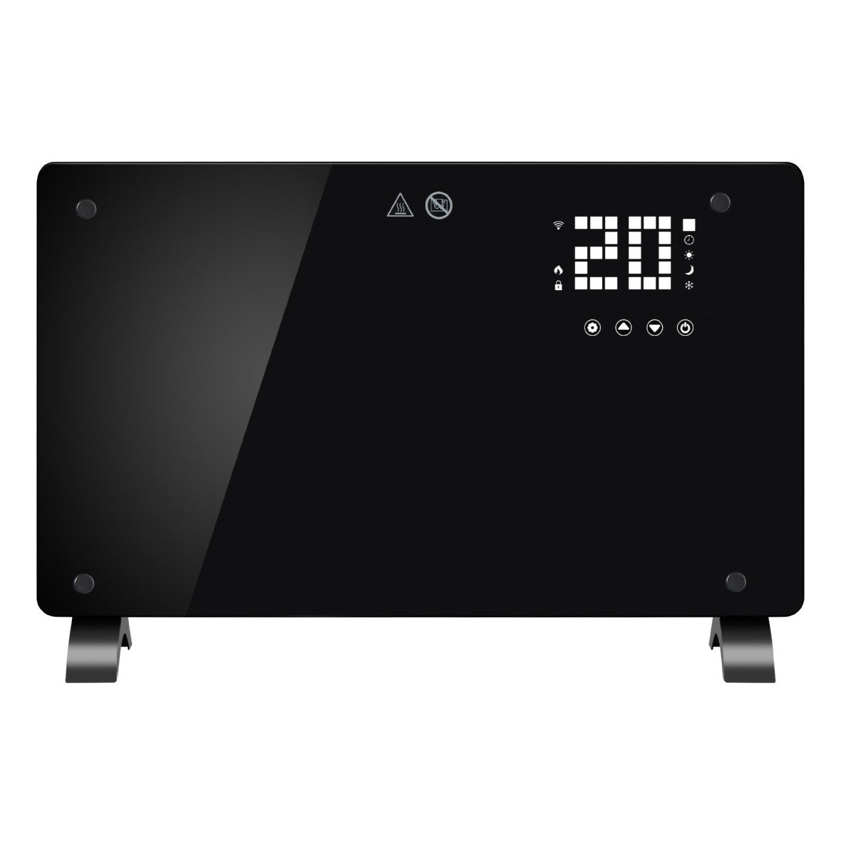 Flippry Convector Electric 2000W cu Wi-Fi, Control Telefon, Termostat Ajustabil, Panou Touch Screen, Afisaj LED, Protectie Supraincalzire, 82.3x12x45.6 cm, Negru