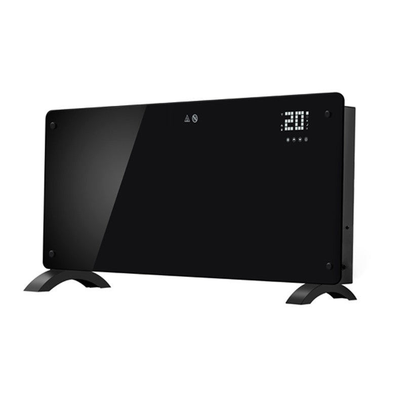 Flippry Convector Electric 2000W cu Wi-Fi, Control Telefon, Termostat Ajustabil, Panou Touch Screen, Afisaj LED, Protectie Supraincalzire, 82.3x12x45.6 cm, Negru