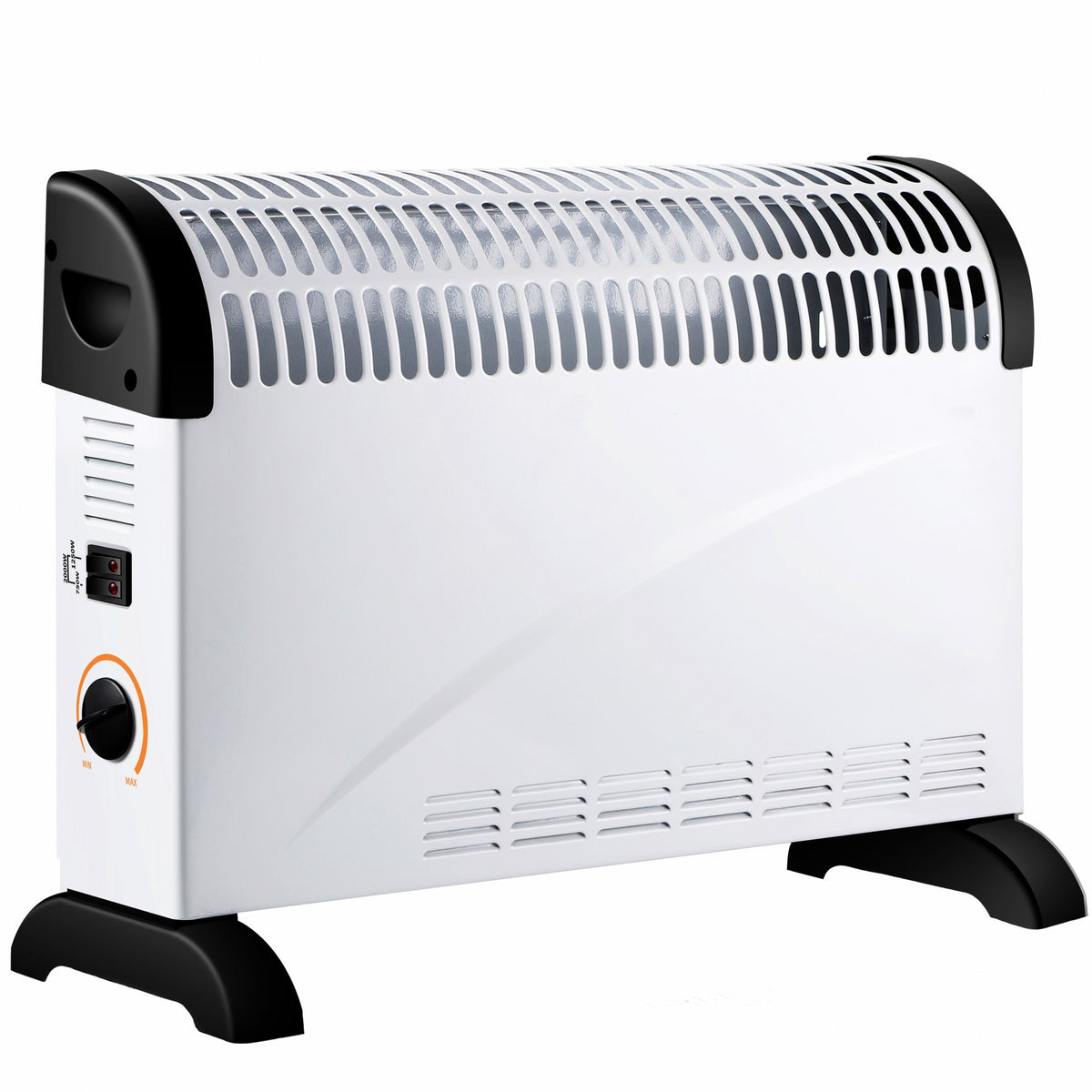 Convector Electric de Podea sau Perete, Putere 2000W, 3 Trepte de Incalzire, Termostat Reglabil, Protectie Supraincalzire, Metal, 53x19.8x38 cm, Alb