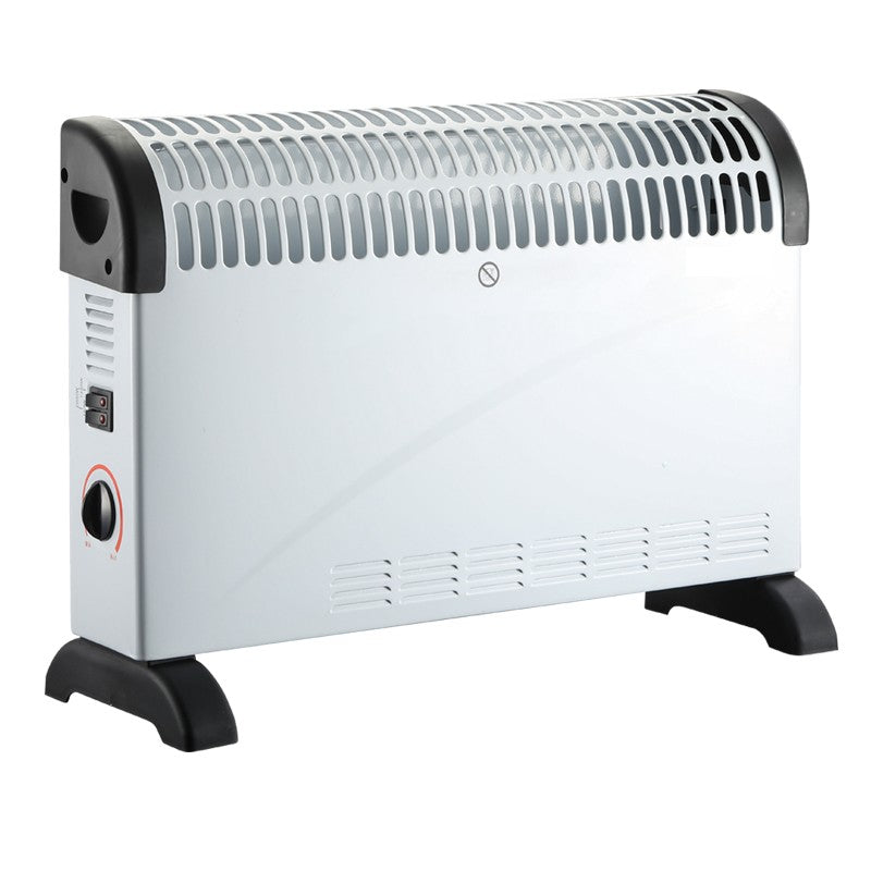 Convector Electric de Podea sau Perete, Putere 2000W, 3 Trepte de Incalzire, Termostat Reglabil, Protectie Supraincalzire, Metal, 53x19.8x38 cm, Alb