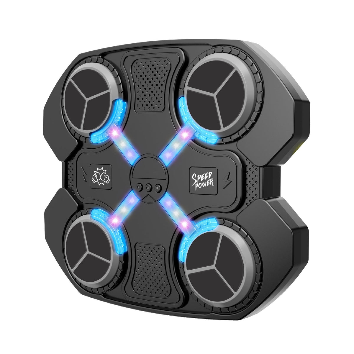 Jucarie De Boxat Interactiva Pentru Copii Cu Muzica Si Lumini, Antrenament Box Si Coordonare Motorie, Include Manusi De Box, 32.5x28x7.4 cm, Negru