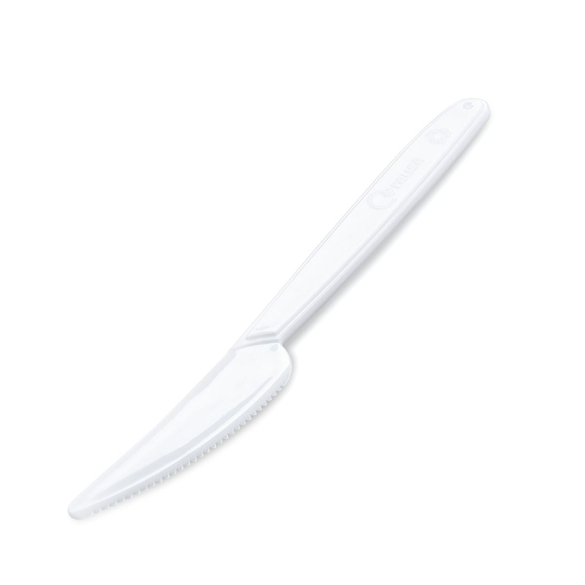 Set 10 Cuțite De Unică Folosință, Tacâmuri Plastic Rezistent Pentru Catering Și Picnic, 17 x 1.6 cm, Alb