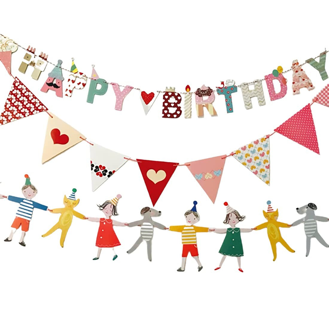 Banner Happy Birthday, Decoratiune Petrecere Tematica Jungle Verde, Material Rezistent, Include Rola de Ata, 100x200 cm, Multicolor