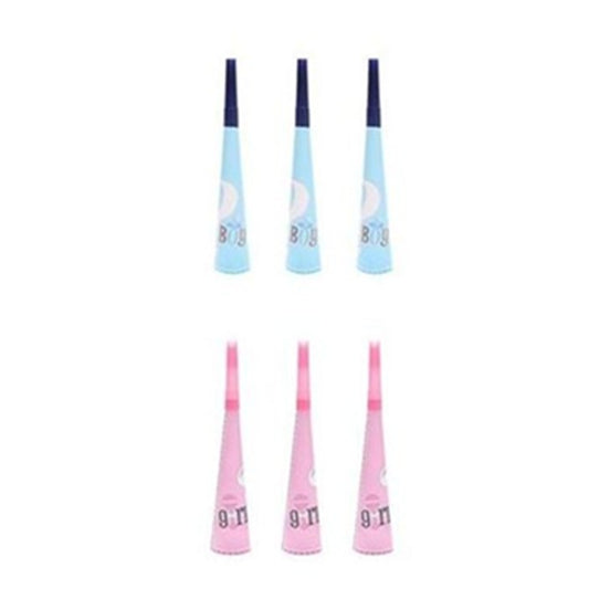Set 6 Suflatori Gender Reveal, Trompete Petrecere Girl or Boy, Carton si Plastic, 20 x 5 cm, Roz si Albastru, 6 Bucati