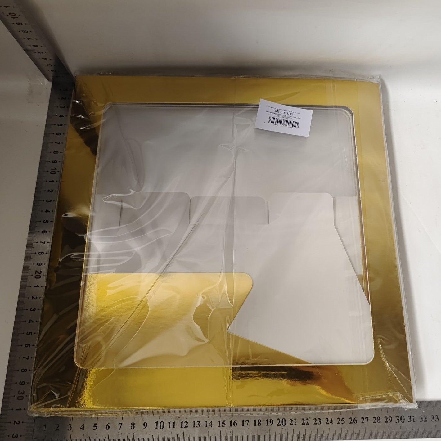 Set 4 Cutii Pentru Baloane, Cuburi Decorative Transparente Cu Contur Auriu, Accesorii Decor Petrecere Si Aniversare, Carton Si Plastic, 30 x 30 cm