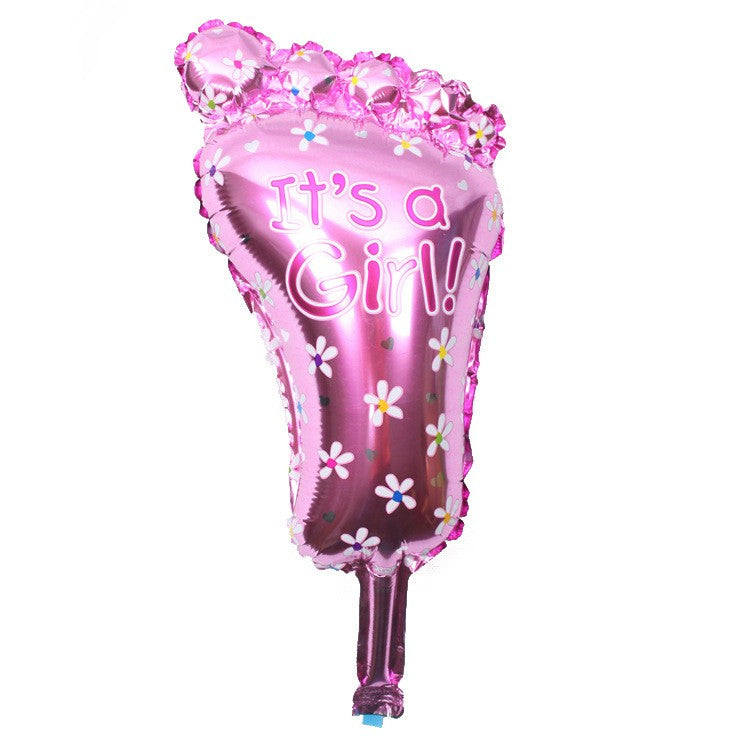 Set 3 Baloane din Folie Metalizata It's a Girl, Decoratiuni Petrecere Gender Reveal, Figurine Talpa, Stea si Inima, Roz, 46x79 cm si 45 cm