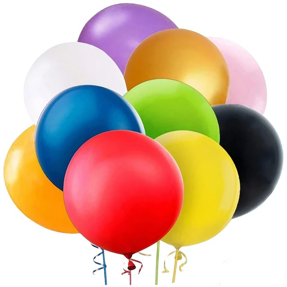 Set 6 Baloane Latex Party Jumbo, Baloane Gigant pentru Petrecere, Biodegradabile, Compatibile Aer sau Heliu, 45 cm, Multicolore