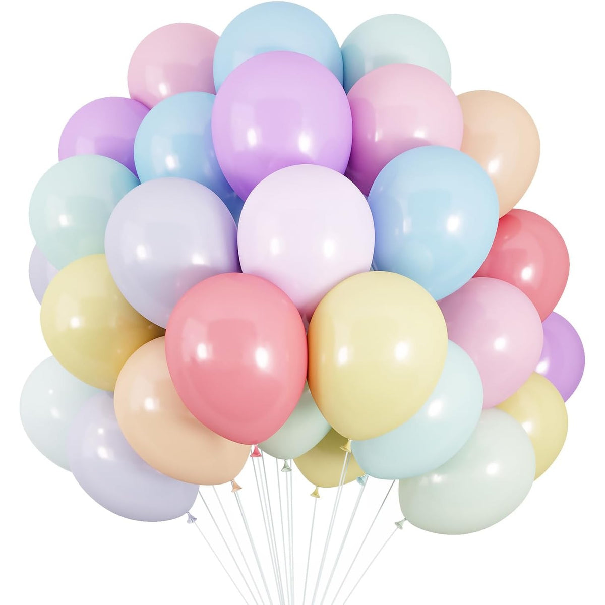 Set 25 Baloane din Latex pentru Petrecere, Model Party, Culori Pale Multicolore, 13 cm, 1 g