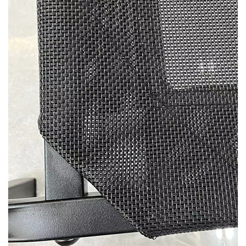 Pat pentru Animale de Companie, Tip Sezlong Inaltat, Material Textil Respirabil, Cadru din Otel Rezistent la Umiditate, Marimea S, 68 x 55 x 16 cm, Negru