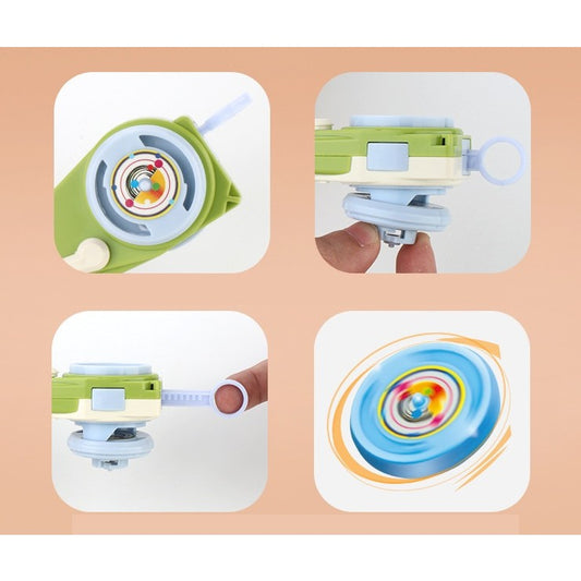 Pix Multifunctional cu Jucarie Titirez Rotativ, Instrument de Scris Interactiv pentru Copii, Material ABS, 5x1.5x17 cm, Verde