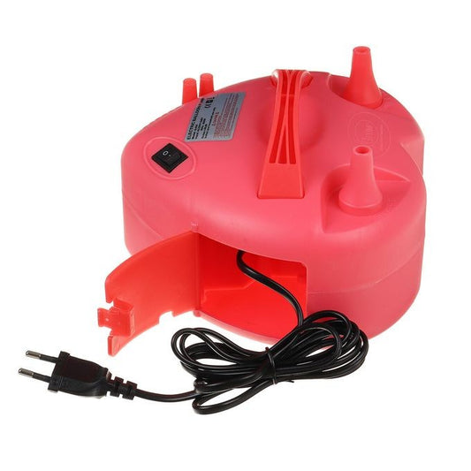 Pompă Electrică pentru Umflat Baloane, Putere 600W, Două Duze de Umflare Rapidă, Design Inimă, Mod Dublu de Funcționare, Plastic PP, Roșu