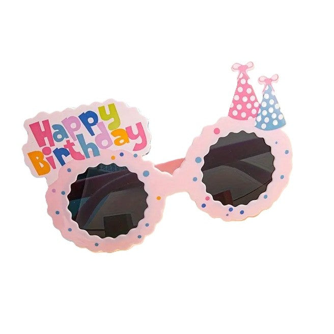 Ochelari Decorativi Happy Birthday, Accesorii Petrecere Aniversara, Material ABS Rezistent, Unisex, 13.5 x 8.5 cm, Roz