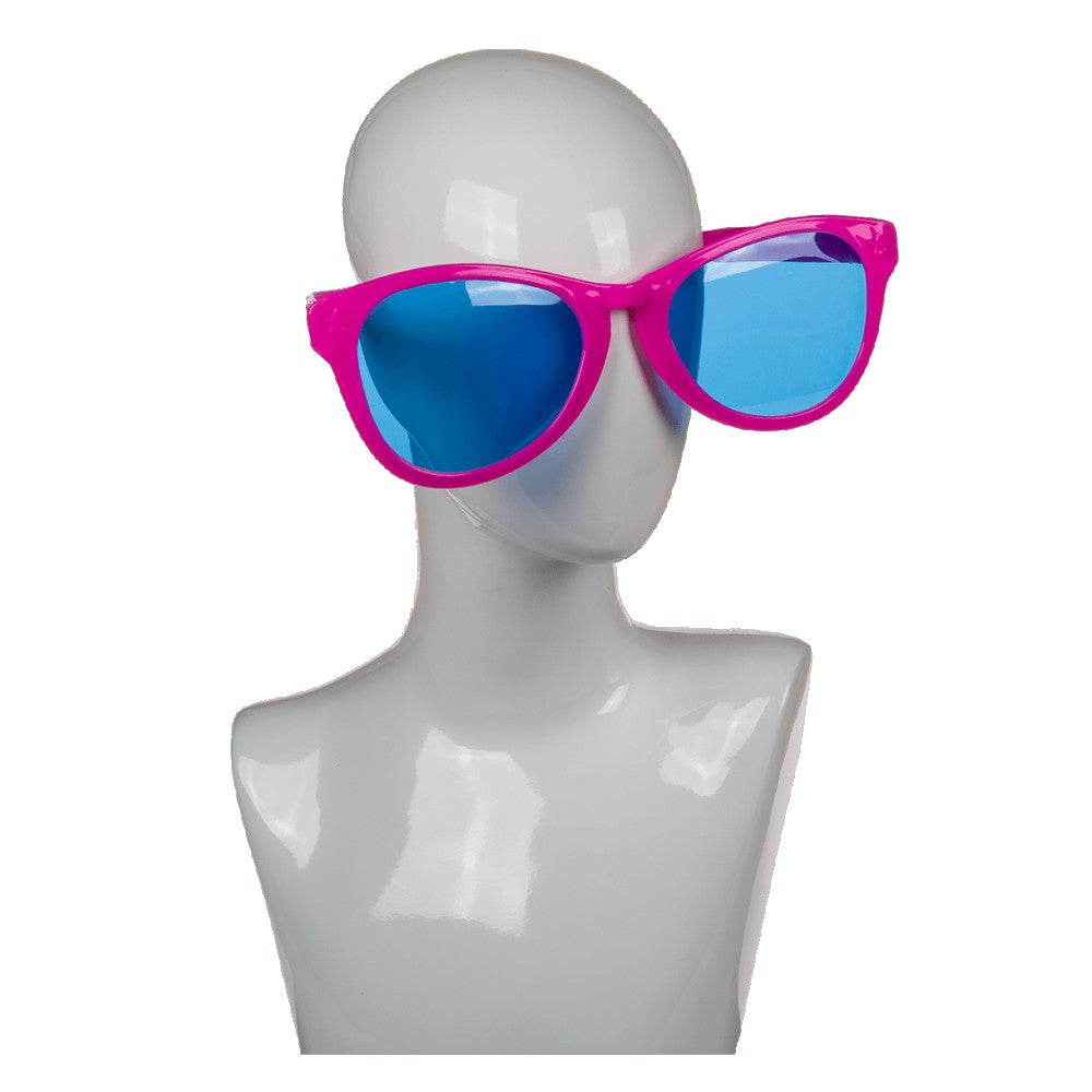 Ochelari Deghizare Oversize, Accesorii Photo Booth si Petreceri Tematice, Design Patrat Exagerat, Plastic Rezistent, 26 x 9 cm, Roz