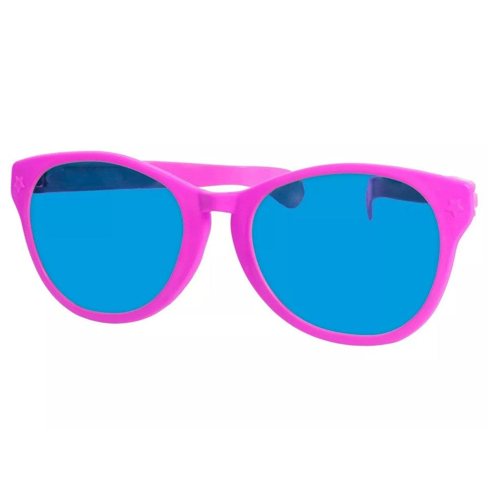 Ochelari Deghizare Oversize, Accesorii Photo Booth si Petreceri Tematice, Design Patrat Exagerat, Plastic Rezistent, 26 x 9 cm, Roz