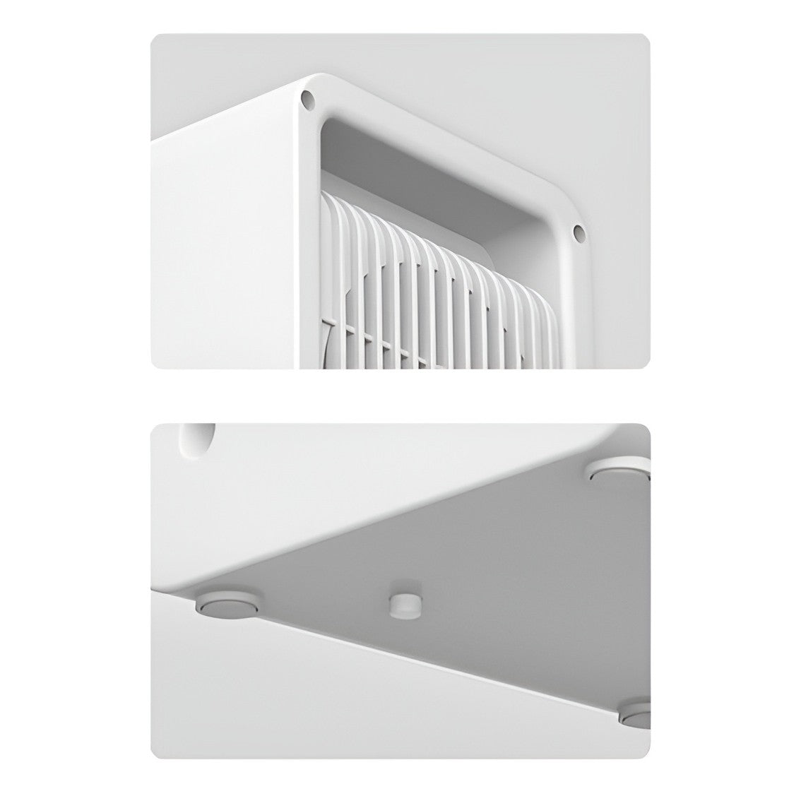 Mini Incalzitor pentru Birou, Aeroterma Portabila cu Functie de Incalzire si Racire, 3 Trepte Putere 1000-1200W, Lumini Indicatoare, Maner Transport, Cablu 1.5 m, 15.3x13.8x22.5 cm, Alb
