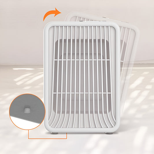 Mini Incalzitor pentru Birou, Aeroterma Portabila cu Functie de Incalzire si Racire, 3 Trepte Putere 1000-1200W, Lumini Indicatoare, Maner Transport, Cablu 1.5 m, 15.3x13.8x22.5 cm, Alb