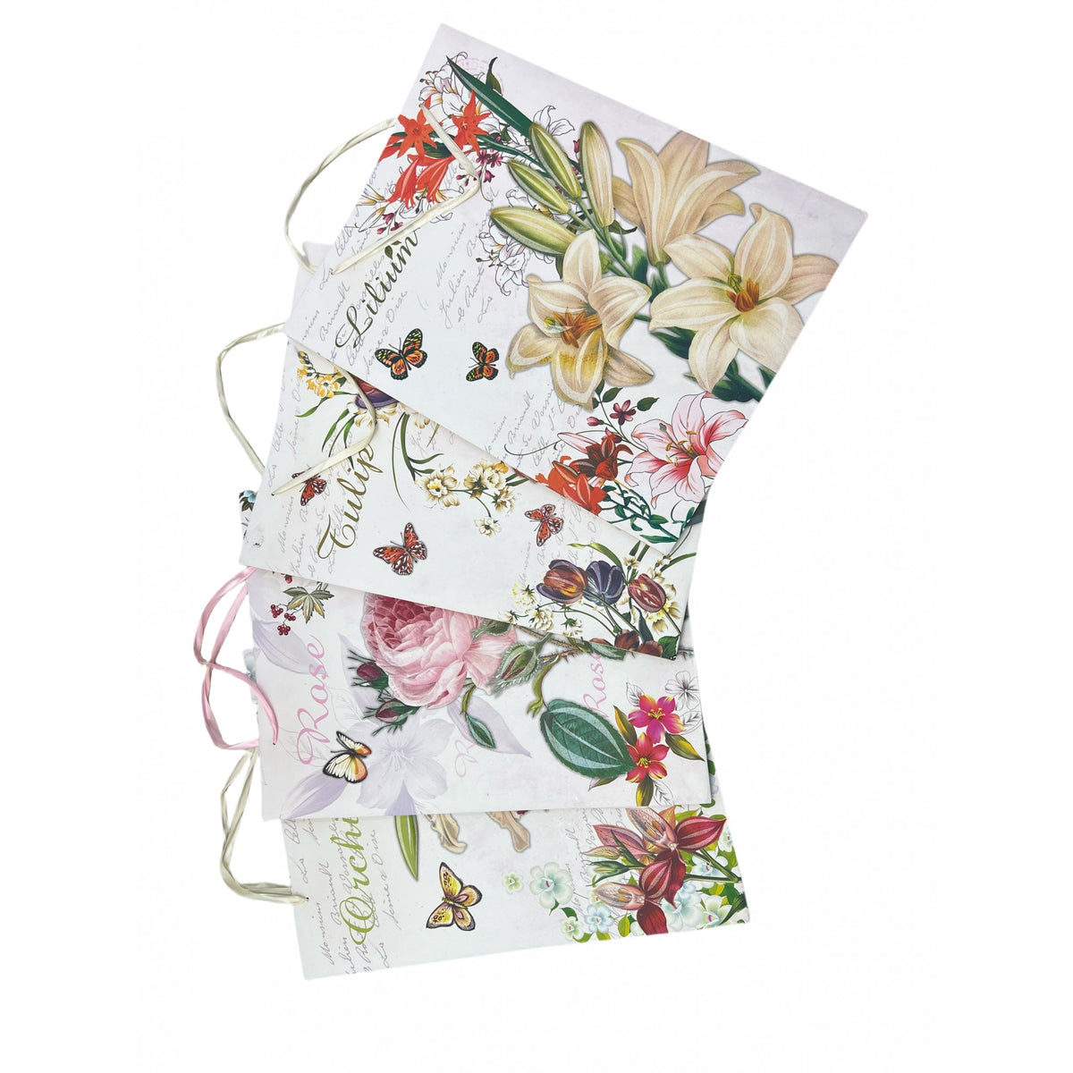 Set 12 Pungi de Cadou Elegante, Sacose Ambalare cu Maner Robust, Modele Mixte, Material Rezistent, 38x50x12 cm