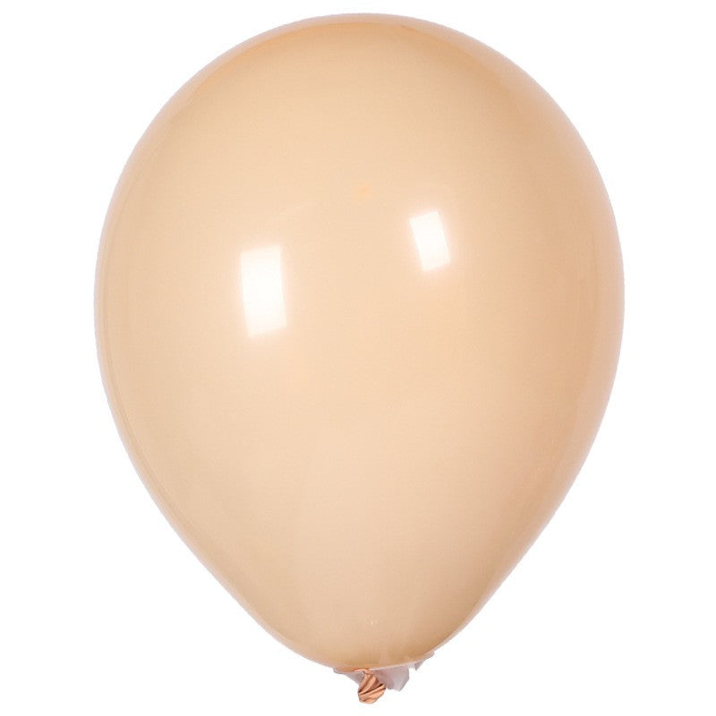 Set 10 Baloane din Latex Biodegradabil, Model Party, Compatibile Aer sau Heliu, 30 cm, 5x Maro si 5x Bej