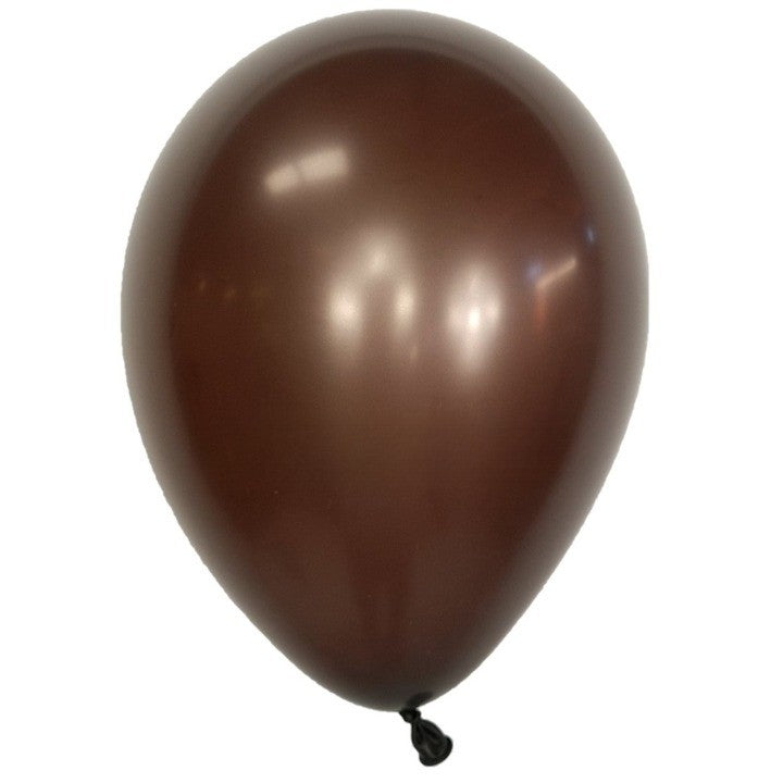 Set 10 Baloane din Latex Biodegradabil, Model Party, Compatibile Aer sau Heliu, 30 cm, 5x Maro si 5x Bej